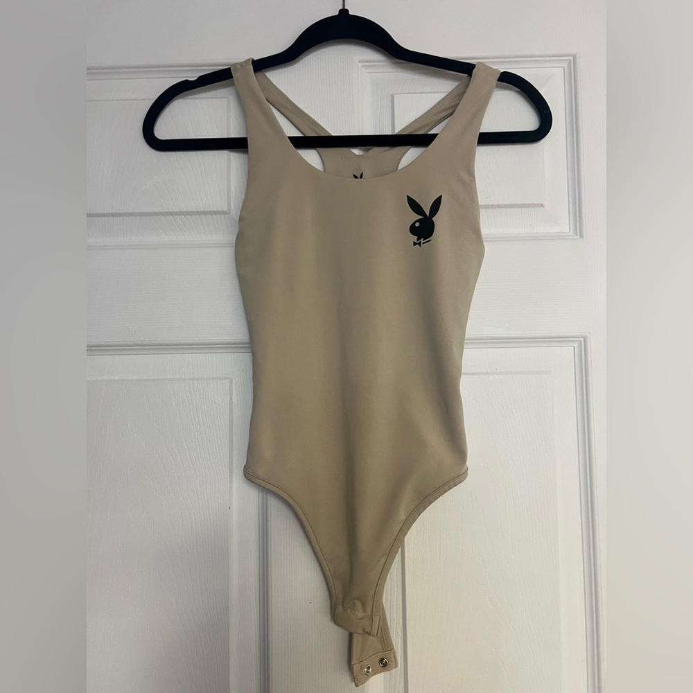 PLAYBOY Beige Bodysuit size S